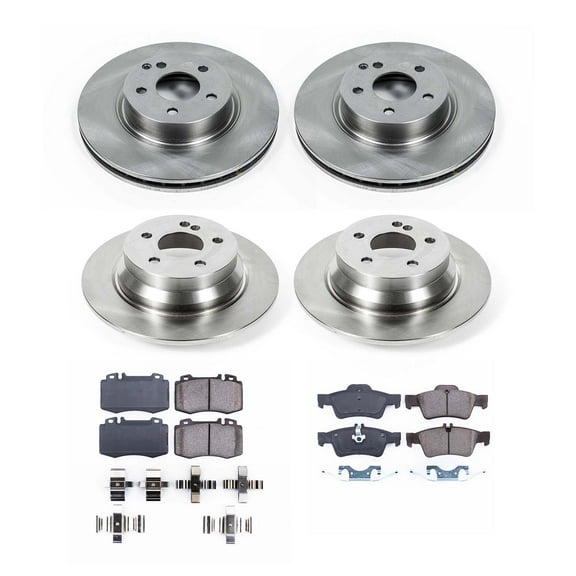 Ultimate Brakes Front and Rear Ceramic Brake Pad and Rotor Kit with Hardware WM81556