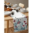 thumbnail image 6 of Botanical Leaves Table Runner Cotton Linen 108 Inch Holiday Dresser Scarves, Spring Floral Butterfly Pastoral Tablerunner for Kitchen Coffee Dining Bedroom Living Room Dinner Scarf Décor 13''x108'', 6 of 9