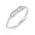 thumbnail image 2 of London Fine Jewelry Diamond Rings for Women, 0.33 CT Baguette & Round Cut Diamond Wedding Band with 14k Solid Gold, 9 Diamonds of H Color, and SI1-SI2 Clarity, 2 of 5