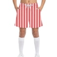 thumbnail image 2 of Maean Boys Beach Shorts Striped Vacation Lounge Short Pants Summer Elastic Waist Loose Shorts with Pockets, 2 of 7