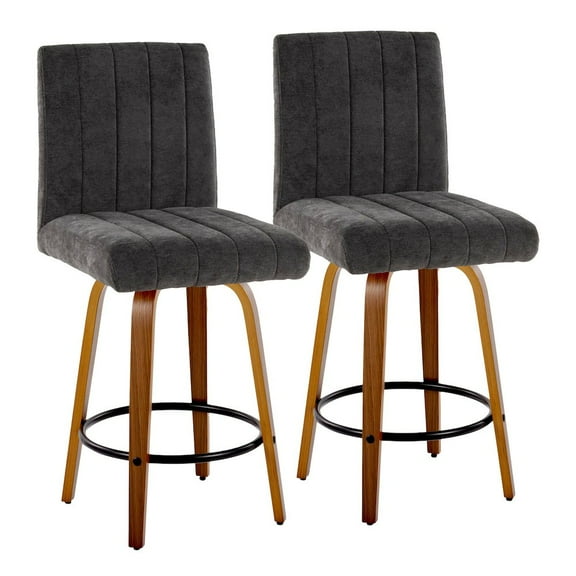 LumiSource Hank 26" Fixed-Height Counter Stool - Set of 2