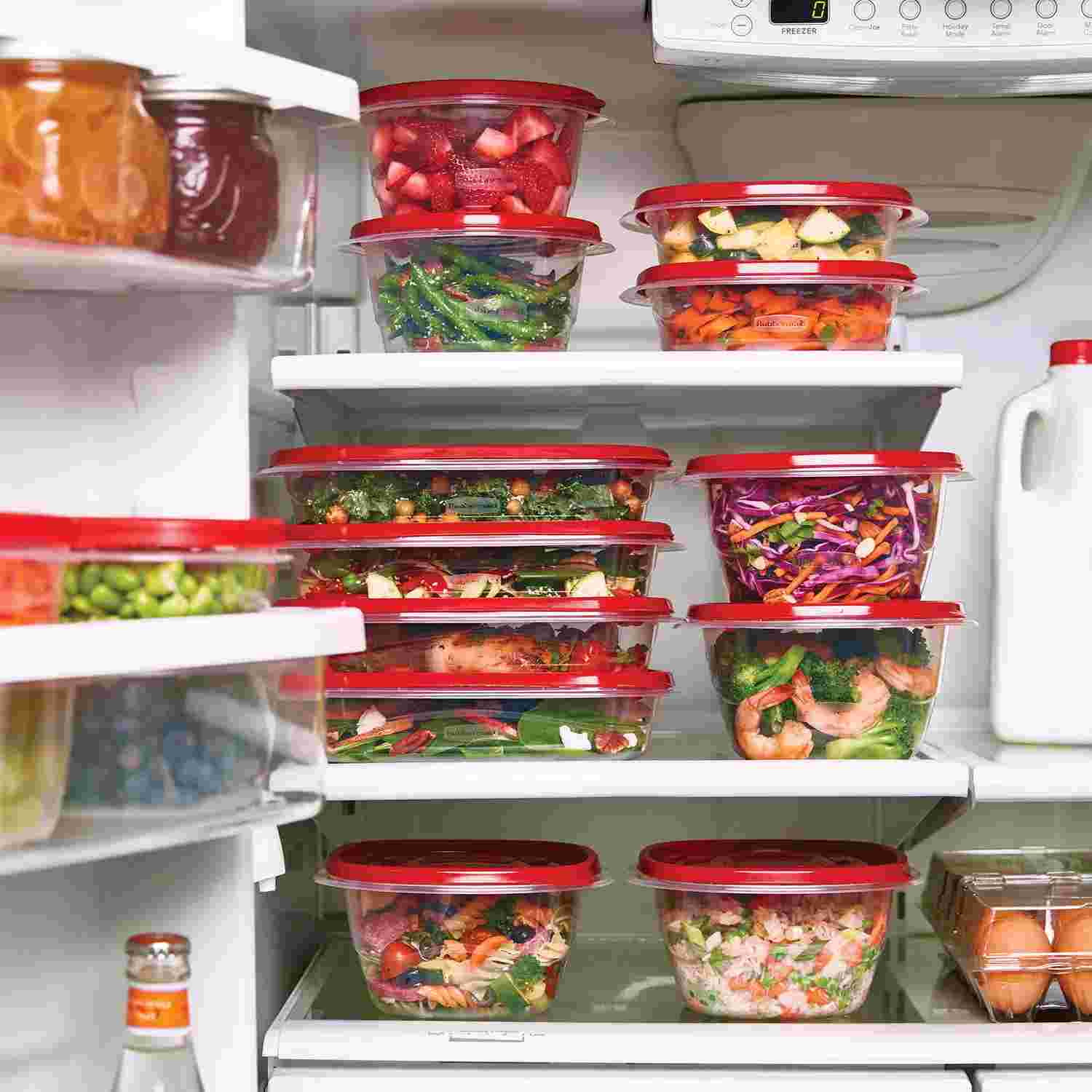 Rubbermaid Green Food Storage Container Set (30 Pieces)with Easy Lids 
