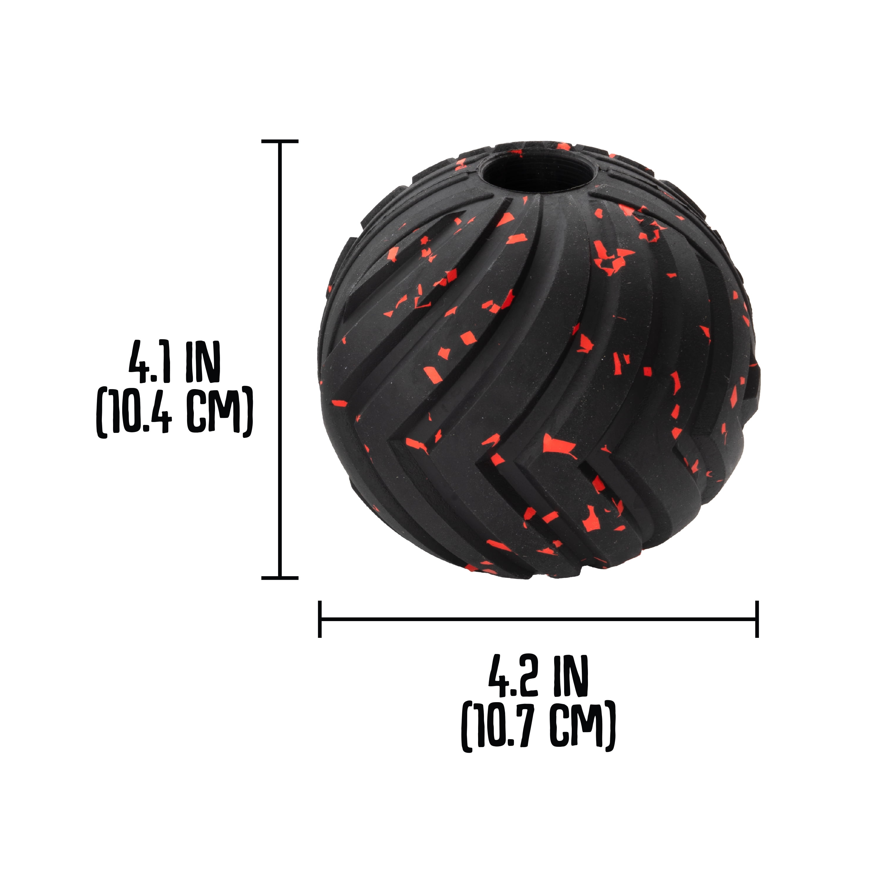 Chew King By Mammoth Supreme Dog Toy Collection, Durable All-Natural Rubber Supreme Fetch Ball, 4", Large