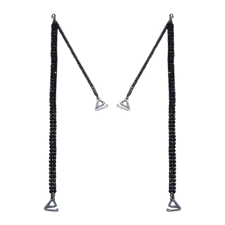 Rhinestone Bra Straps Bra Belt for Clothing Accessories Bridal Wedding  Dress Black 1.8cm Hook