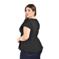 thumbnail image 3 of Blusa manga con detalle Roman Fashion /Tallas Extras, 12351 (Negro) negro 42, 3 of 6