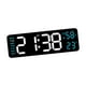 thumbnail image 5 of Reloj despertador digital con pantalla LED y función de memoria, 12/24 h, temperatura, humedad y semana. Azul, 5 of 9