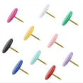 thumbnail image 5 of 100Pcs  Round Head Bulletin Drawing Tacks Point Map Thumb Cork Board Tacks Map Tacks Decorative Thumb Tacks Round Push Pins COFFEE, 5 of 8