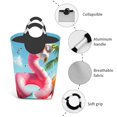 thumbnail image 4 of Bingfone Tropical Flamingo Pool Float Laundry Hamper,Large Canvas Fabric Lightweight Storage Basket Toy Organizer Dirty Clothes Collapsible, 4 of 6
