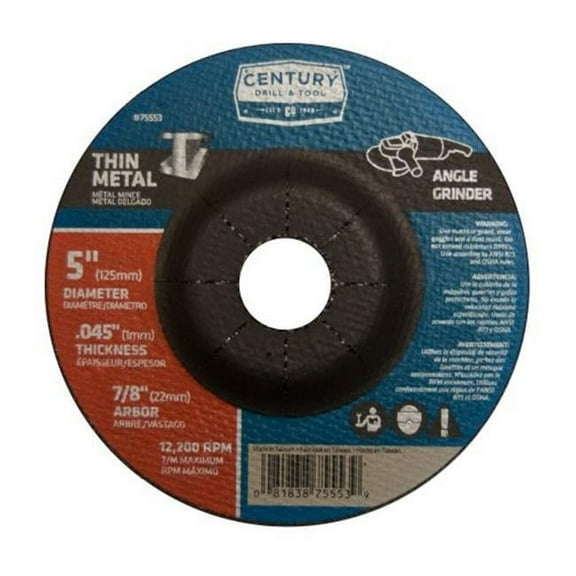 Thin Metal Grinding Wheel Type27A - 5 x 0.04 in.