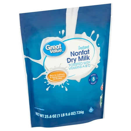 Great Value Instant Nonfat Dry Milk, 25.6 oz (Best Milk For Lactose Intolerant Adults)