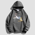 thumbnail image 2 of 100% Cotton Hoodie Japan High-quality Cartoon Printed Hooded Sweatshirt Harajuku High Street Men Top Winter Warm Women's Hoodie, 2 of 5