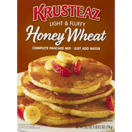 (2 Pack) Krusteaz Honey Wheat Pancake Mix, 25.2oz (Best Whole Wheat Pancakes Ever)