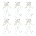thumbnail image 1 of Unique Bargains 2.8inch Pull Bows Present Wrapping String Bows Ribbon Gold Thread Style White 40 Pack, 1 of 6