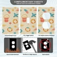 thumbnail image 3 of Yayeee Toggle Light Switch Wall Plate 1-Gang 4.5"x2.7" Home Decorative Outlet Cover, Beach Pattern, 3 of 7