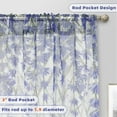 thumbnail image 2 of DriftAway Floral Sheer Curtains for Living Room Purple Flower Printed Light Filtering Curtain Drapes for Bedroom 84 Inches Long 4 Panels Set Rod Pocket Window Treatments Modern Elegant Curtain Purple, 2 of 5