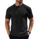 thumbnail image 1 of Camiseta COOFANDY de punto gofrado para hombre, manga corta, negra, XXL, 1 of 9
