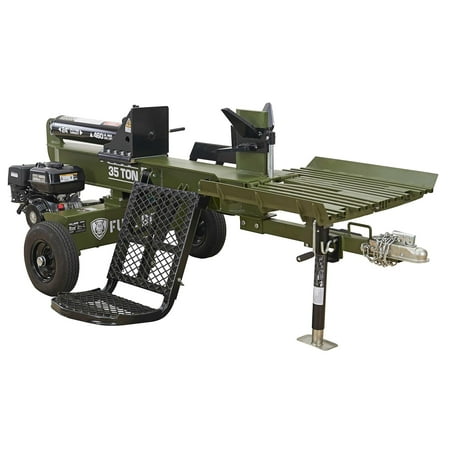 Full Boar 35 Ton 306cc Gas Log Splitter with 4-Way & 6-Way Wedges, Hydraulic Log Lift
