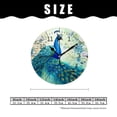 thumbnail image 2 of 10 Inch Wall Clock Battery Operated Silent Clock Decorative for Office, Kitchen, Outdoor, Living Room，Beautiful Peacock Creative, 2 of 4