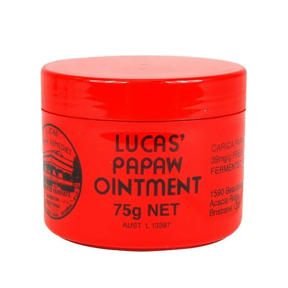 Lucas Papaw Ointment 75g - All Natural Papaw Cream - Multi-Purpose Lip Balm and Skin Soothing Agent - Great for Dry Lips, Chapped Skin, Minor Burns and Cuts