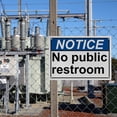 thumbnail image 7 of Weatherproof ANSI Restroom Public Private Sign (No public restroom) 8 in" x 12 in" UV Resistant Indoor Outdoor Workplace Insdustrial Caution Danger Warning Sign, 7 of 7