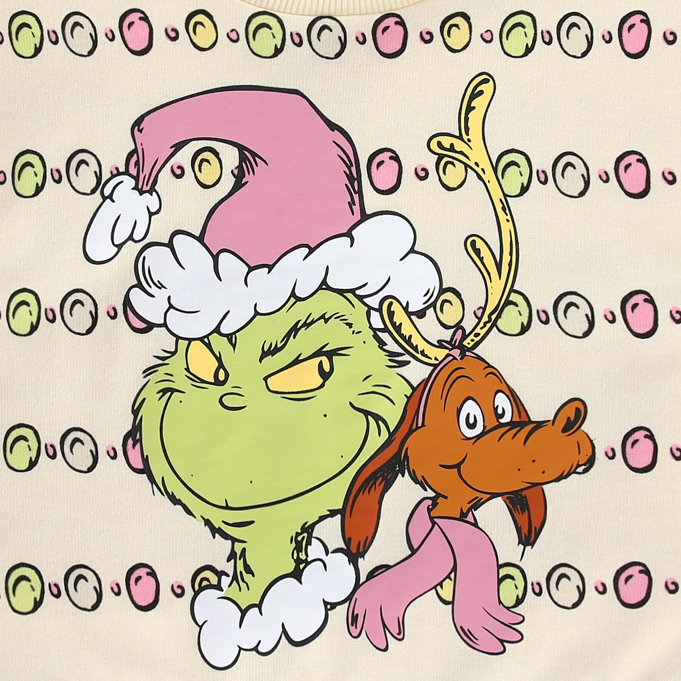 Dr. Seuss Grinch Santa Hat Sweatshirt and Pants Set (Girls), 3 Piece Set, Sizes 4-6X