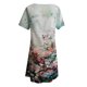 thumbnail image 4 of Falda de vestido de manga corta elástica suelta estampada con cuello en V informal de moda para mujer Pompotops  qwe13923, 4 of 5