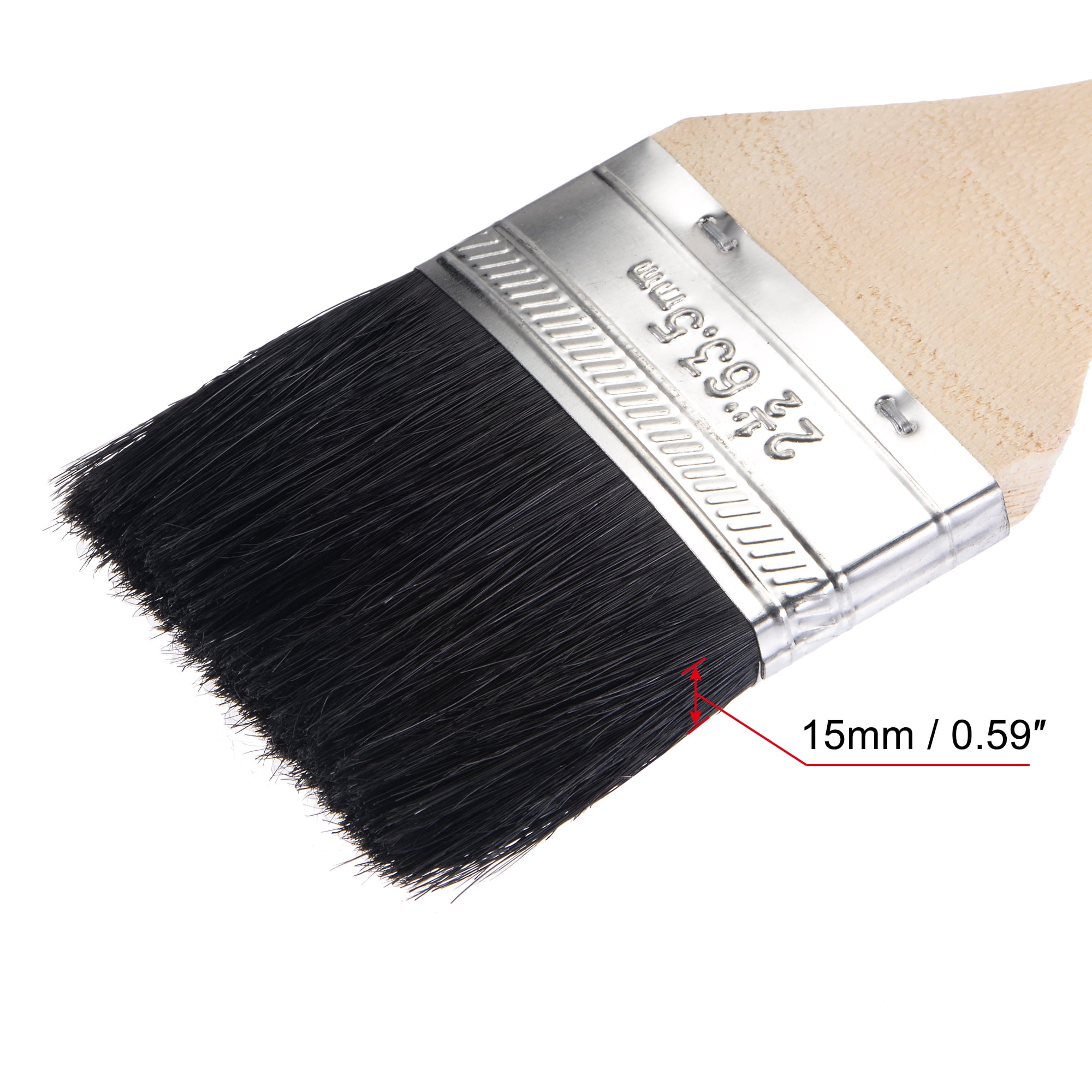 Unique Bargains Bent Radiator Paint Brush Length Bristle with Long Wood Handle 17" x 2.5"