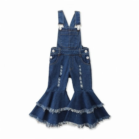 

CPNG Joggers Pants Cargo Sweatpants Sweat Long Pants Baby Girls Denim Overalls Bell Bottom Kid Fashionable Flared Pants Jeans 4-5Years