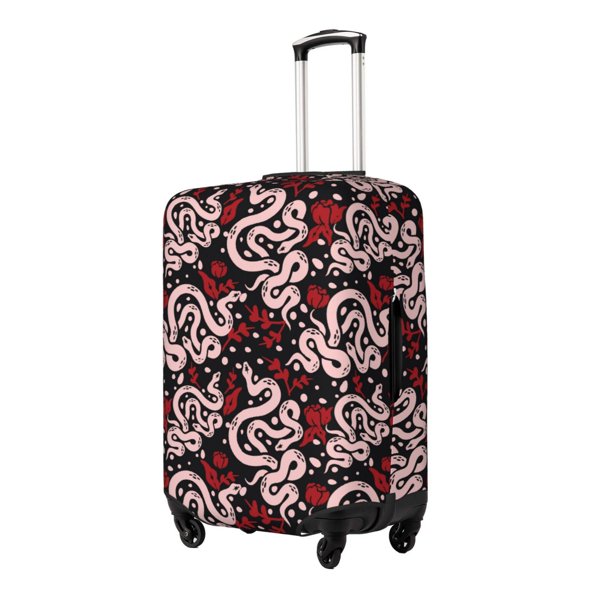 Balery Snake And Rose Funda de equipaje, fundas para maletas, elástica, lavable, protector de maletas, compatible con maletas de 18 a 32 pulgadas-X-Large