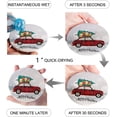 thumbnail image 2 of ZHANZZK Red Car With Christmas Gifts Farmhouse Style Set of 4 Round Coaster for Drinks, Absorbent Ceramic Stone Coasters Cup Mat with Cork Base for Home Kitchen Room Coffee Table Bar Decor, 2 of 6