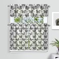 thumbnail image 2 of Kitchen Curtains 36 Inch Short - 3 Panel Set with Colorful Butterfly Floral Pattern, Rod Pocket Window Curtain, 100% Polyester for Butterfly Lovers, Farmhouse, Kitchen, Bedroom, Easy Wash, 2 of 6
