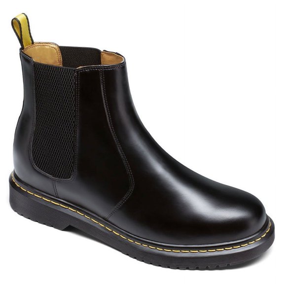 CMR CHAMARIPA Elevator Chelsea Boots - Height Increasing Chelsea Boots - Black Leather Chelsea Men's Taller Boots 7 CM / 2.76 Inches