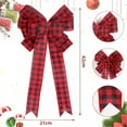 thumbnail image 2 of Happon 4 Pcs Large Christmas Red Bows 16 x 8.3 In Christmas Tree Bows with Gold Edge Christmas Door Bow Decorations for Home Christmas Tree Topper, Outdoor Indoor Kitchen Holiday Decorations, 2 of 7