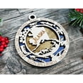 thumbnail image 2 of The Cabin Woodworker - Baltic Birch Wood - Alaska State Ornament - Two-Toned Backing, 2 of 5