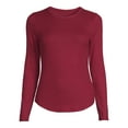thumbnail image 5 of No Boundaries Ribbed Long Sleeve Crewneck T-Shirt (Women's), 5 of 5