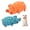 Orange Blue, variant on Pig Dog Toy, 3 PCS Squeaky Pig Dog Toy, Interactive Pig Dog Chew Toy That Oinks - Diamond-Shaped Rubber Dog Squeaky Toys, Durable Latex Grunting Pig Toy for Small Medium Large Dogs