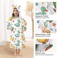 thumbnail image 4 of Dailycode Wearable Blanket Hoodie Oversized Sherpa Flannel Blankets with Pocket for 3-14 Year Old Cartoon Duck and Star, 4 of 7