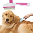 thumbnail image 3 of Pet Hair Removal Comb Flea Comb, 2025 Cat Grooming Brush with Release Button, 3 of 4