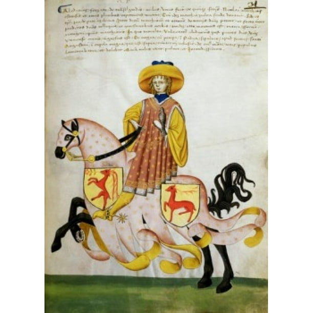 Application Countless Hearing Gold Knight and Pink Horse: Capodilista Codex Manuscript Illumination  Biblioteca Civica Padua Poster Print - Item # VARSAL263435 - Walmart.com