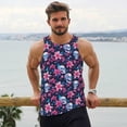 thumbnail image 6 of Salouo funny Skull daisy flower for Men's Tank Tops,Sleeveless Muscle Shirts for Men Quick Dry Workout Tank Top Gym Muscle Tee Fitness Bodybuilding Sleeveless T Shirt-3X-Large, 6 of 7