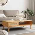thumbnail image 1 of vidaXL Coffee Table SENJA Rattan Look Brown 100x55x33 cm Solid Wood, 1 of 5