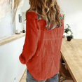 thumbnail image 5 of Linen Shirts for Women Button Down Tshirt Dressy Casual Gauze Blouses Comfy Lightweight Long Sleeve Spring Top Dressy Lightweight Comfy Outfits Going Out Tops Ladies Fashion Trendy, 5 of 5