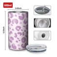 thumbnail image 4 of 20oz Coffee Tumblers Pink and Purple Of Leopard Print Stainless Steel Vacuum Insulated Travel Tumbler Coffee Cups Mug with Lid and Straw with Cleaning Brush for Cold & Hot Drinks, 4 of 5