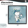 thumbnail image 4 of Stupell Industries French Country Floral Bathroom Rules Flush Black Floating Frame Canvas Art, 25 x 25, by Nan, 4 of 8