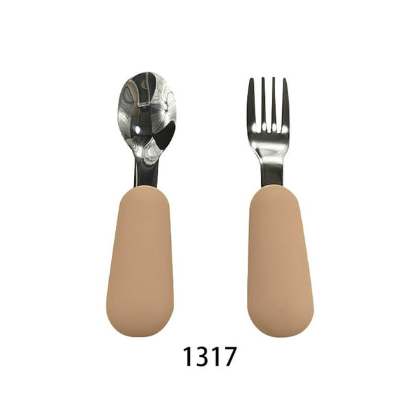 Juego de alimentación de silicona con dibujos de pollos, productos para niños, cuchara de acero inoxidable, tenedor, plato y cuenco complementario para pollos