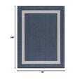 thumbnail image 2 of Outdoor Rug 6x9  Modern Outside Rugs For Patios Porches Waterproof Durable Washable Non-shedding Easy-to-clean Indoor Area Carpet (6 X 9 Bordered - Blue/white), 2 of 9