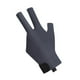 thumbnail image 5 of Guante de billar de 3 dedos, accesorio profesional para snooker, antideslizante y resistente al desgaste. Gray Negro izquierdo L, 5 of 9