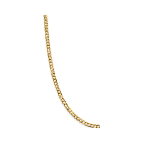 14K Yellow Gold 4.7mm Lightweight Flat Cuban Chain (24 X 4.7) Made In South Africa lcb120-24