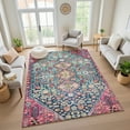 thumbnail image 7 of Addison Rugs Mayfield Premium Machine Washable Transitional Aztec Teal Rectangle Rug, 10' x 14', 7 of 7
