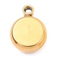 thumbnail image 3 of 50pc 304 Stainless Steel Charms with Acrylic Rhinestone Birthstone Charms Faceted Flat Round Golden Mixed Color 10x8x4mm Hole: 1.3mm, 3 of 3